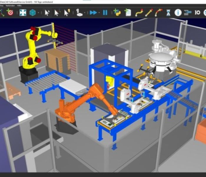 Effizient sparen mit RoboDK in der virtuellen Inbetriebnahme (Foto: DataCAD Software und Service GmbH)